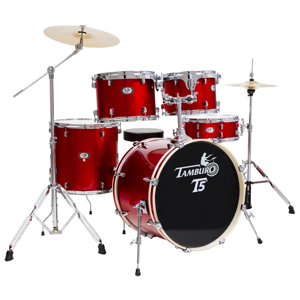 TAMBURO TB T5P20BRDSK Batteria serie T5 5 pezzi colore Bright Red Sparkle