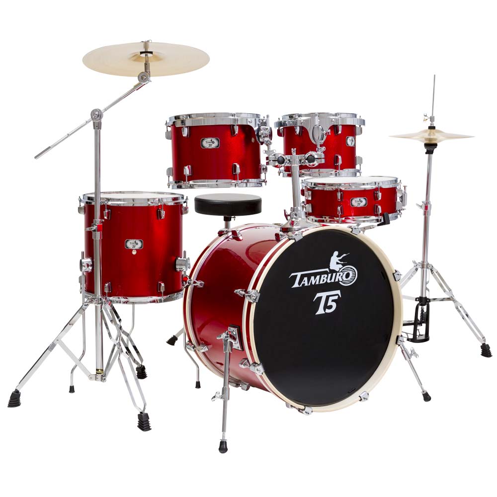 TAMBURO TB T5S22BRDSK Batteria serie T5 5 pezzi colore Brigt Red Sparkle